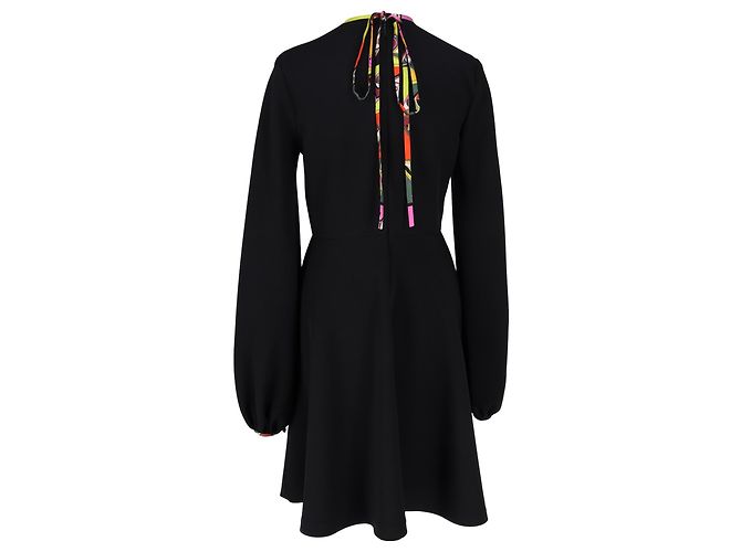 Emilio Pucci Langarm-Mini Kleid in Schwarz aus Polyester Mehrfarben - Ansicht 4