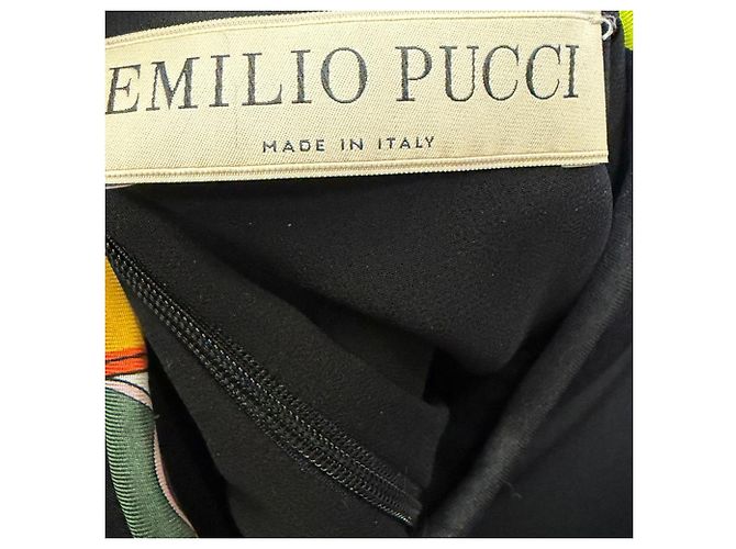 Emilio Pucci Langarm-Mini Kleid in Schwarz aus Polyester Mehrfarben - Ansicht 7