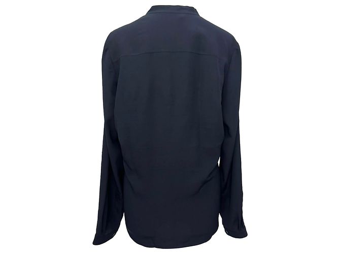 Stella Mc Cartney Camicia a maniche lunghe Stella McCartney in seta blu navy - vista 4