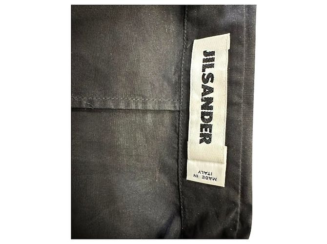 Jil Sander Button-Down-Hemd aus schwarzer Baumwolle Python drucken - Ansicht 4
