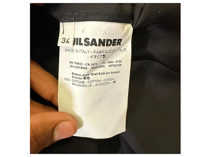 Jil Sander Button-Down-Hemd aus schwarzer Baumwolle Python drucken - Ansicht 5