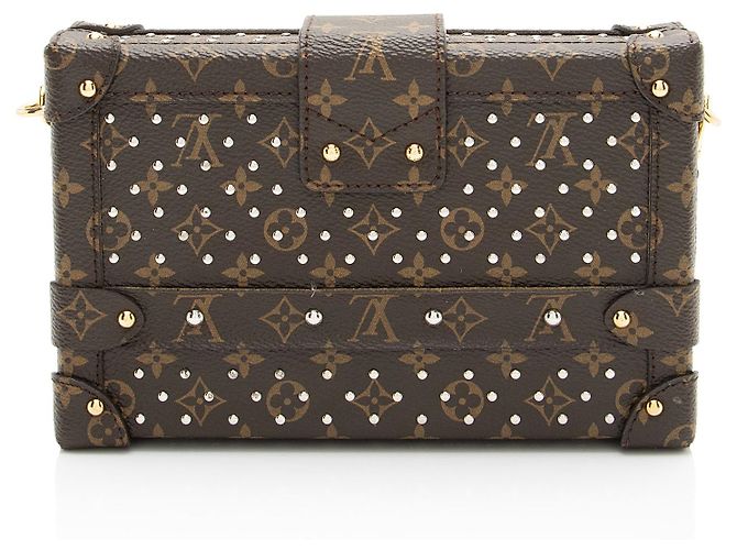 Louis Vuitton Bolsa Petite Malle em Canvas Monogram com tachas Marrom - vista 3