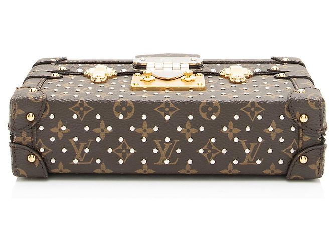 Louis Vuitton Bolsa Petite Malle em Canvas Monogram com tachas Marrom - vista 4