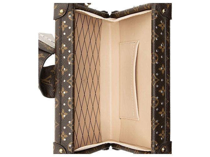 Louis Vuitton Bolsa Petite Malle em Canvas Monogram com tachas Marrom - vista 7