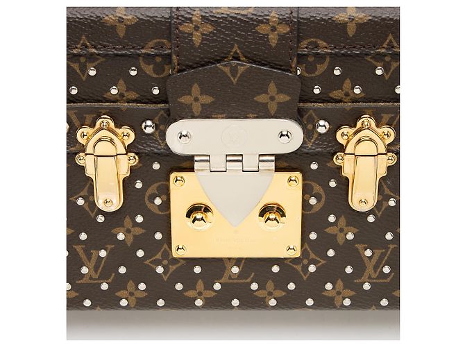 Louis Vuitton Bolsa Petite Malle em Canvas Monogram com tachas Marrom - vista 9