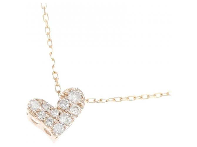 Autre Marque Collana in oro rosa K10 e diamanti - vista 3
