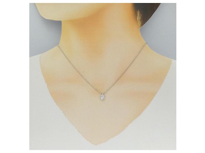 Autre Marque Collana con Diamanti Pt900 Pt850 Argento - vista 6