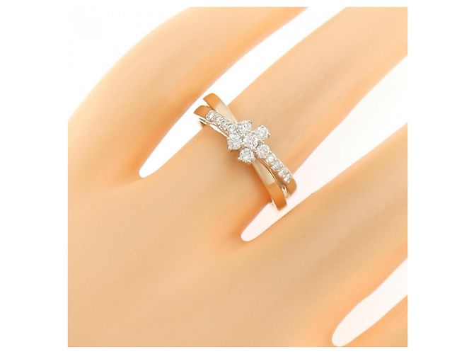 Autre Marque Anello in oro bianco e oro rosa 750 con diamanti D'oro - vista 5