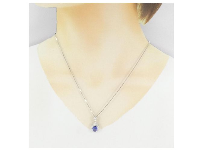 Autre Marque Collana in Tanzanite e Diamanti Pt900 Pt850 Porpora - vista 6