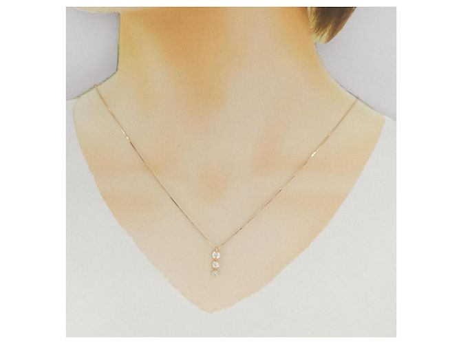 Autre Marque Collana con Diamanti Au750 Rosa - vista 6