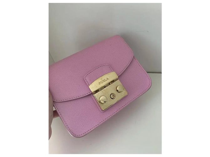 Borsa a tracolla Furla Metropolis in pelle rosa pastello - vista 2