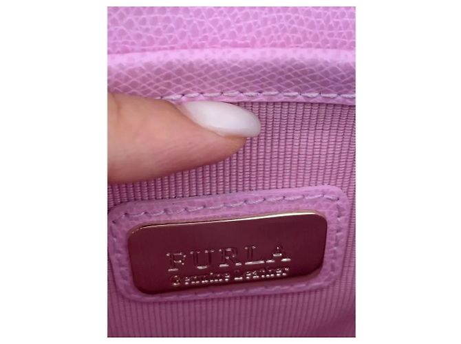 Borsa a tracolla Furla Metropolis in pelle rosa pastello - vista 9