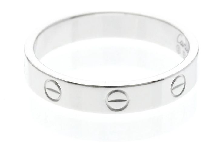 Aliança Cartier Love em ouro branco 18K Prata - vista 2