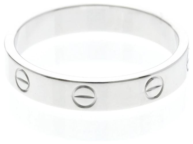 Aliança Cartier Love em ouro branco 18K Prata - vista 3