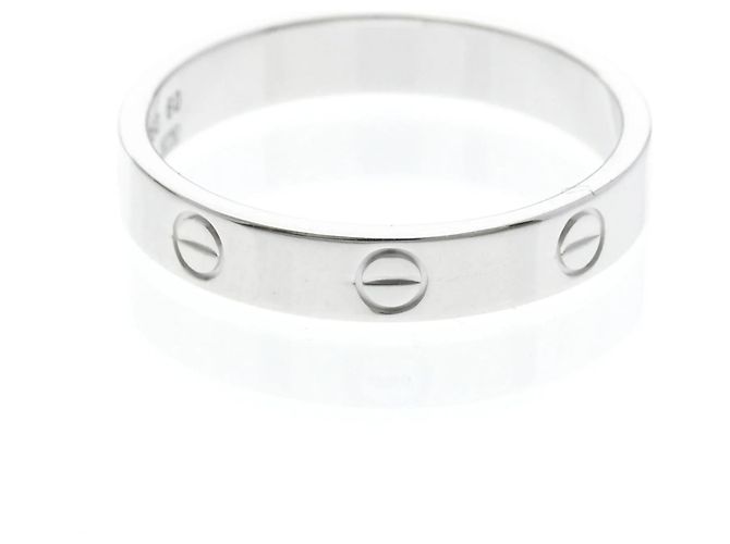 Aliança Cartier Love em ouro branco 18K Prata - vista 4