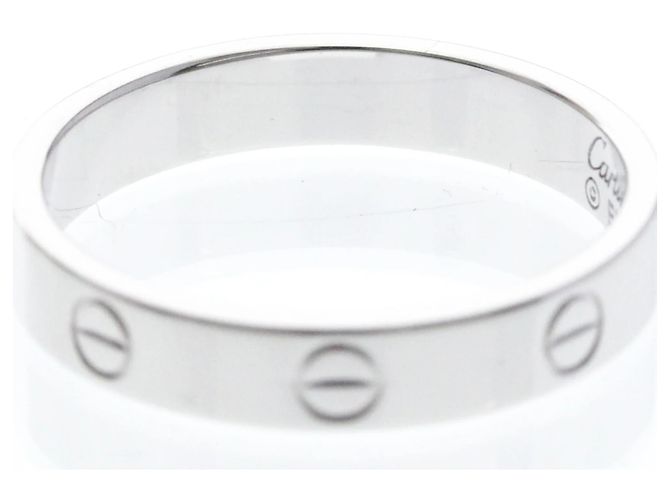 Aliança Cartier Love em ouro branco 18K Prata - vista 6