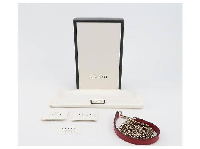 Cartera Gucci Marmont en cuero rojo Roja - vista 6
