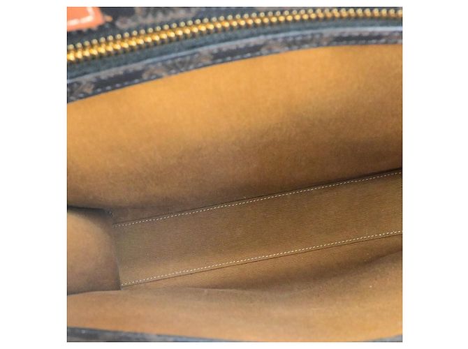 Céline Tote Verticale Triomphe Celine in Tela Cerata Small Marrone - vista 5
