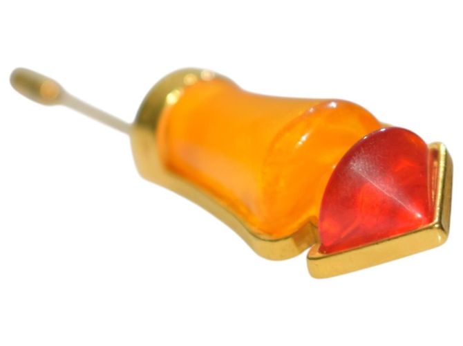 Rochas Paris Tocade Parfümflakon Brosche Rot Golden Orange - Ansicht 5