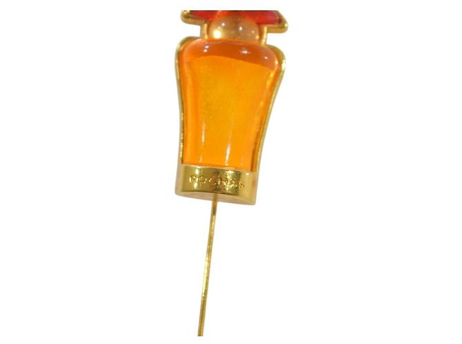 Rochas Paris Tocade Parfümflakon Brosche Rot Golden Orange - Ansicht 7