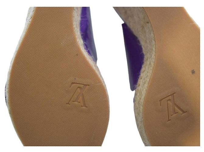 Louis Vuitton Espadrilles Zeppa Monogramma Floreale Viola Porpora - vista 11