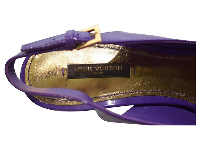 Louis Vuitton Espadrilles Zeppa Monogramma Floreale Viola Porpora - vista 14