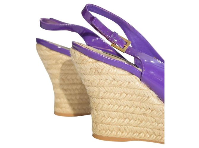 Louis Vuitton Espadrilles Zeppa Monogramma Floreale Viola Porpora - vista 16