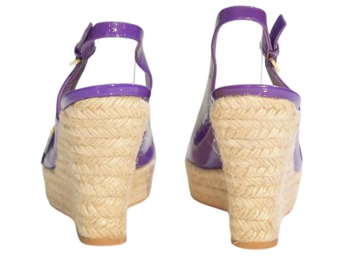 Louis Vuitton Espadrilles Zeppa Monogramma Floreale Viola Porpora - vista 9