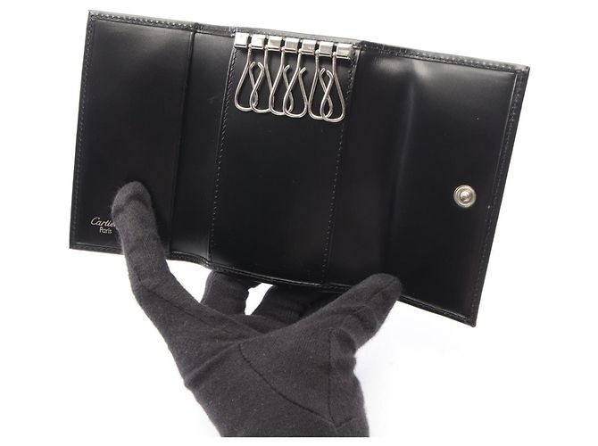 Panthère Schlüsselcase aus schwarzem Leder Cartier - Ansicht 3