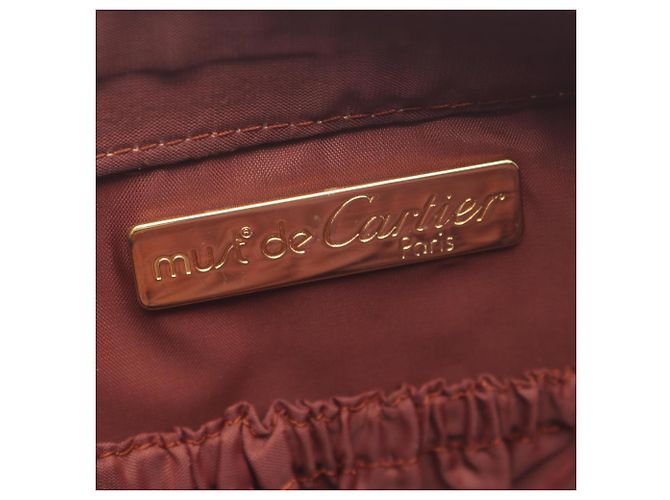 Borsa a mano clutch Cartier Must Line Second Bag Bordò - vista 4