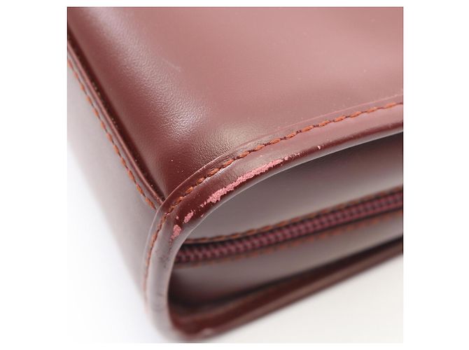 Borsa a mano clutch Cartier Must Line Second Bag Bordò - vista 5