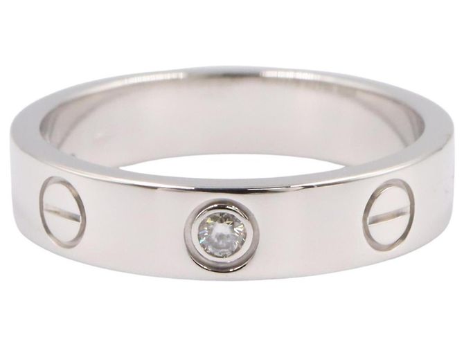 Cartier Mini Love Ring aus 18K Weißgold mit Diamant Golden - Ansicht 2