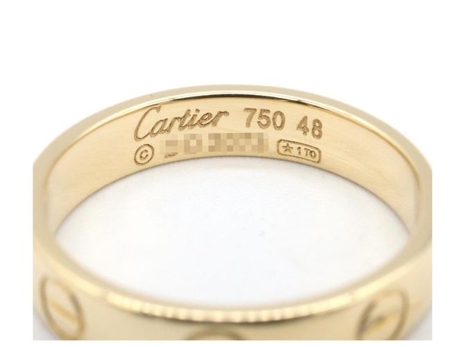 Anello Mini Love di Cartier in oro giallo 18K D'oro - vista 3