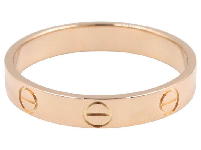 Anel Mini Love da Cartier em ouro rosa 18K Dourado - vista 2