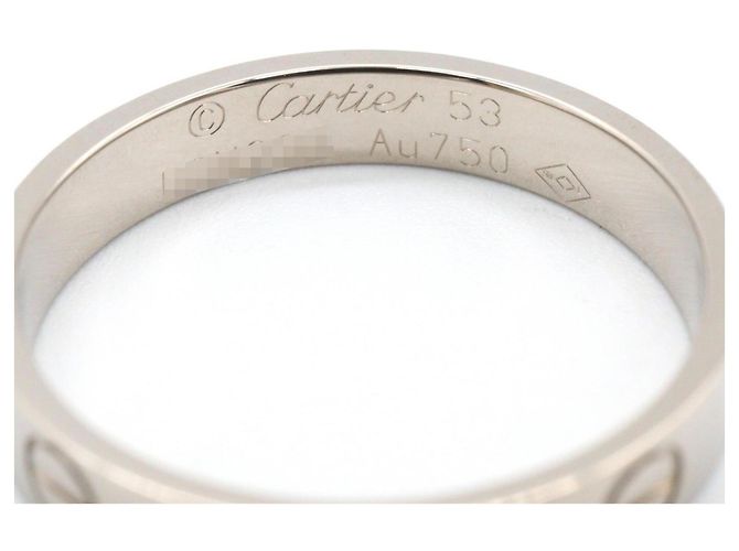 Cartier Mini Love Ring aus Weißgold Golden - Ansicht 3