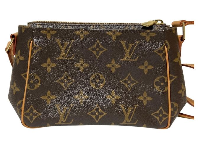Borsa a Spalla Louis Vuitton Vivacite PM Monogram Marrone Monogramma - vista 3
