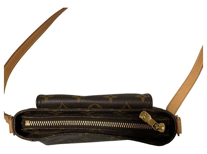 Borsa a Spalla Louis Vuitton Vivacite PM Monogram Marrone Monogramma - vista 4