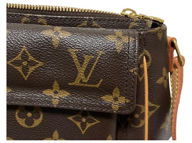 Borsa a Spalla Louis Vuitton Vivacite PM Monogram Marrone Monogramma - vista 8