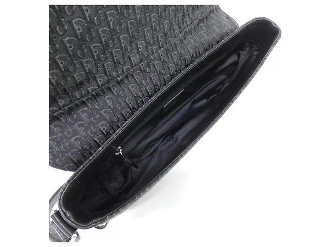 Borsa a tracolla Christian Dior in tela nera e pelle Nero - vista 9