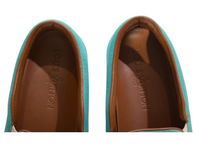Louis Vuitton Sneakers Slip-On Monogram Turchese Marrone Monogramma - vista 10
