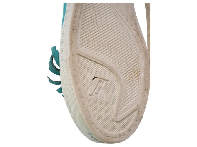Louis Vuitton Sneakers Slip-On Monogram Turchese Marrone Monogramma - vista 12