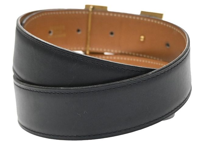Hermès Hermes Constance Reversible Belt Leather Medium Black - view 3