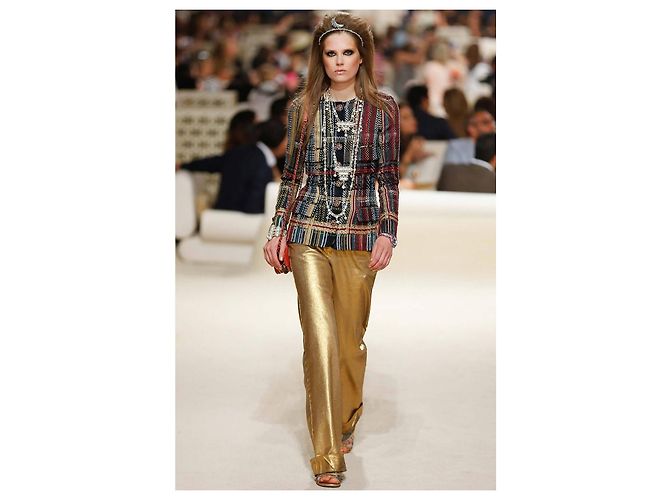 Chanel Paris Dubai Ribbon Tweed-Jacke Cruise 2015 - Ansicht 2