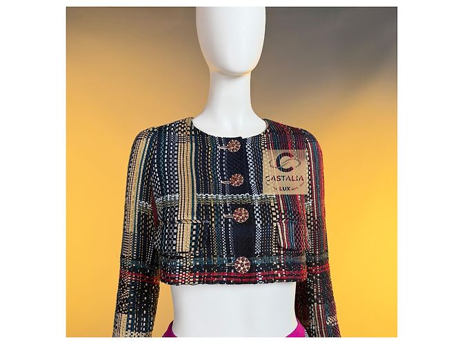 Chanel Paris Dubai Ribbon Tweed-Jacke Cruise 2015 - Ansicht 4