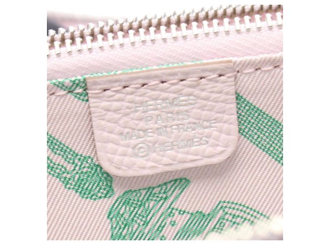 Hermès Cartera redonda de seda Azap Compact Hermes Rosa - vista 4