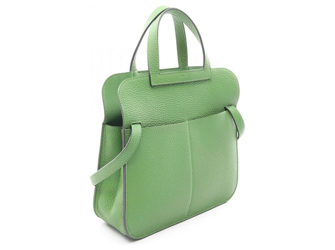 Hermès Hermes HERMES Arzan 25 Vert Yucca Borsa 2-Way Verde - vista 2