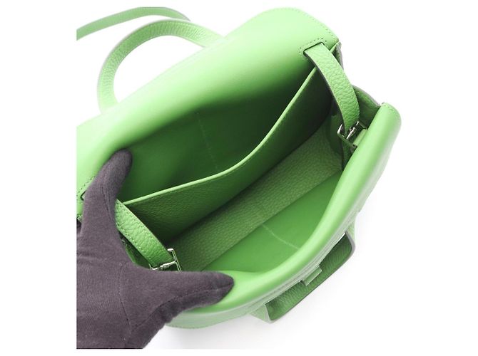 Hermès Hermes HERMES Arzan 25 Vert Yucca Borsa 2-Way Verde - vista 3