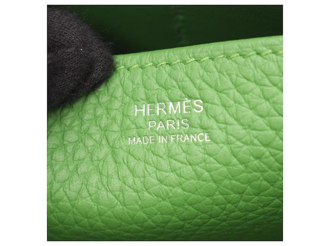 Hermès Hermes HERMES Arzan 25 Vert Yucca Borsa 2-Way Verde - vista 4