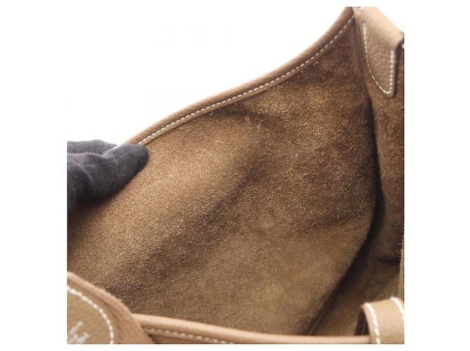 Hermès Borsa a Spalla Hermes Evelyne 3 Trois PM Marrone Taupe - vista 7