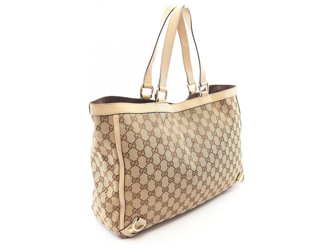 Borsa Tote Abbey GG Canvas Gucci Beige Crudo - vista 2